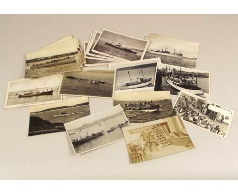 ISLES OF SCILLY SHIPPING POSTCARDS.
A quantity of real photograph postcards of shipping related to the Isles of Scilly includ