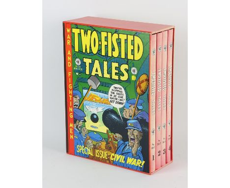 EC Archives: The New Two-Fisted Tales Complete Set, volumes 1-4, first edition hardback graphic books within pictorial slipca