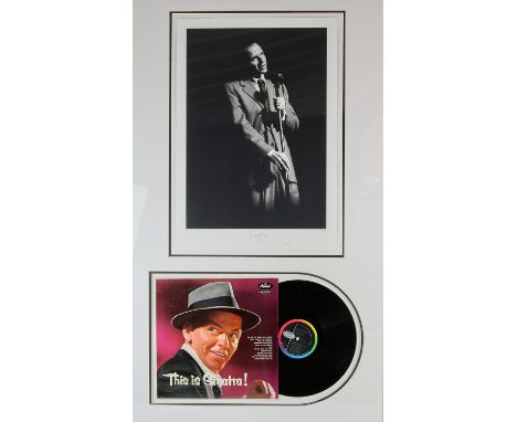 Frank Sinatra limited edition print, by Hulton Getty, numbered and titled in pencil 133/275, framed and glazed with a record 