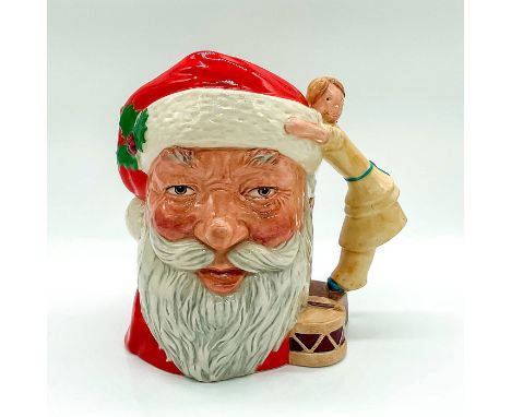 Style One. Red, white, and light brown coloration.The Santa Claus jug was introduced in 1981 and was the first to undergo ann