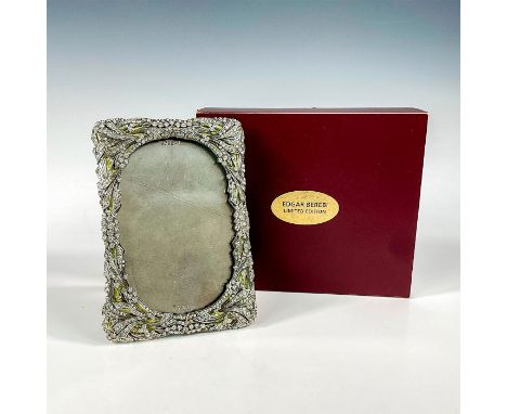 A stunning beautiful burnished silver plated picture frame decorated with Moroccan lime accents and crystals. Edgar Berebi im