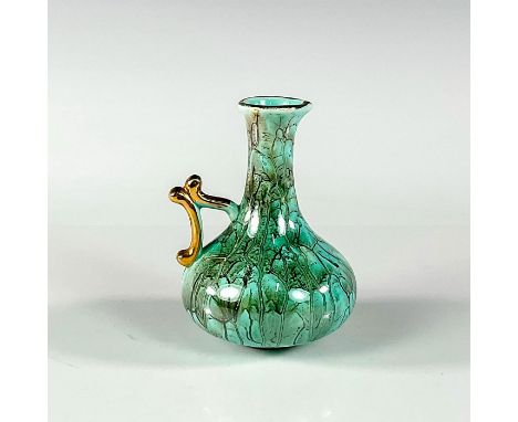 Turquoise toned with lustre finish &amp; branch patterning. With ornate handle.Holland on bottom. This item has no reserve. D
