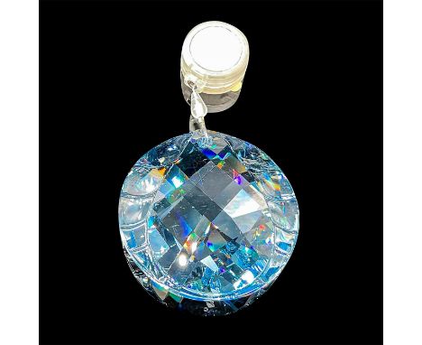 Lead crystal window ornament made from light blue crystal, comes with retractable wire with a sticky pad on the rear. Given t