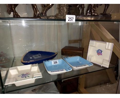 2 vintage and G Green players Bachelor and 2 Poole pottery ashtrays etc.
