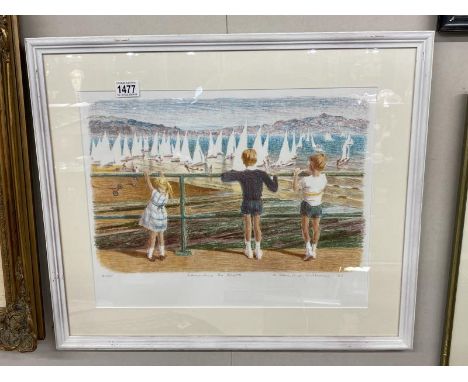 Mary Beresford Williams (b.1931) Limited edition print 47/55 entitled 'Launching the boats', signed, titled and dated 1988 in