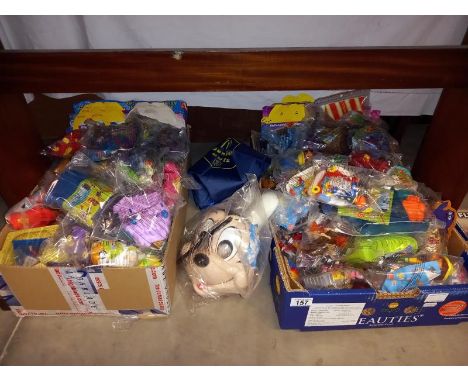 A mixed lot of McDonalds toys including Tweenies, Action Man &amp; Bill &amp; Ben plus happy meal boxes etc.
