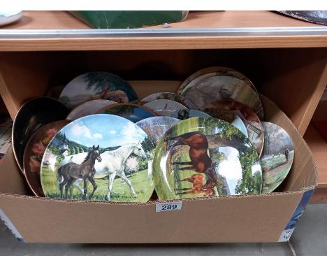 10 Spode noble horse collection plates and quantity of collectors cabinet plates.