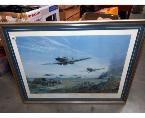 A large framed signed print, 40th Anniversary of Battle of Britain. Adlertag 15 August 1940.
