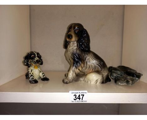 2 Goebel spaniel dogs and 1 other.