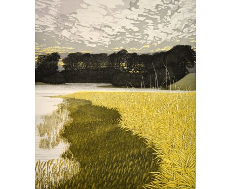 PHIL GREENWOOD (b.1943) - Reed Gold, etching with aquatint, signed in pencil and numbered 181/200, unframed, 53cm x 46cm also