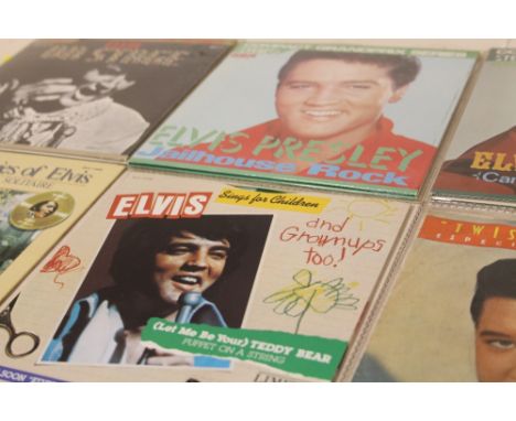 A COLLECTION OF ELVIS PRESLEY RELATED 45 RPM 7" SINGLES AND EPS ETC., to include a Spanish compact 33 single of Rock A Hula, 