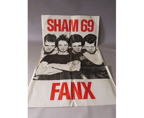 A VINTAGE SHAM 69 'FANX POSTER', approx. 77 x 50 cm