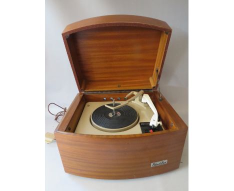 A VINTAGE PYE BLACK BOX, with a Garrard record deck