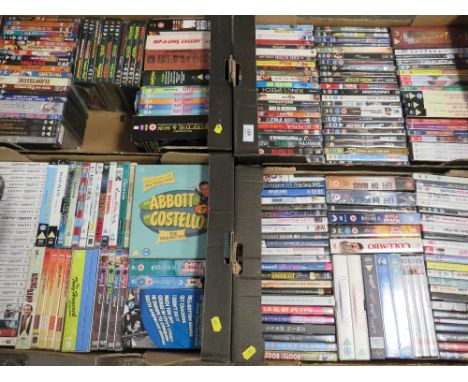 A LARGE COLLECTION OF ASSORTED DVDS, to include a quantity of box sets, themes include music artists, comedy, westerns and vi