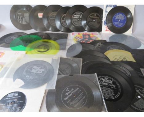 A COLLECTION OF VINTAGE FLEXI DISCS, various artists to include The Jets, Boomtown Rats. The Playboys and Squeeze etc., plus 