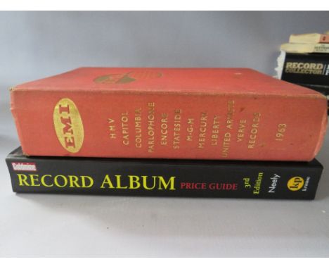 A SELECTION OF RECORD COLLECTOR PRICE GUIDES AND BOOKS, together with a quantity of vintage record collector magazines (appro