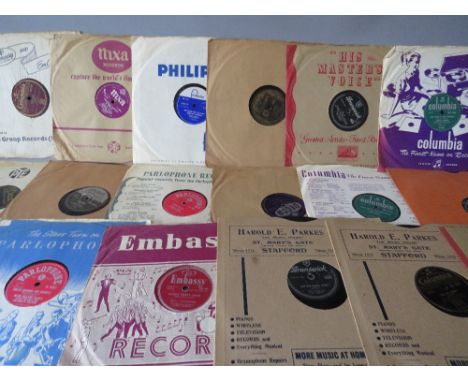 A SELECTION OF VINTAGE 78 RPM RECORDS, to include The Platters, Petula Clark, Gale Storm, Guy Mitchell, Beryl Templeman, Fran