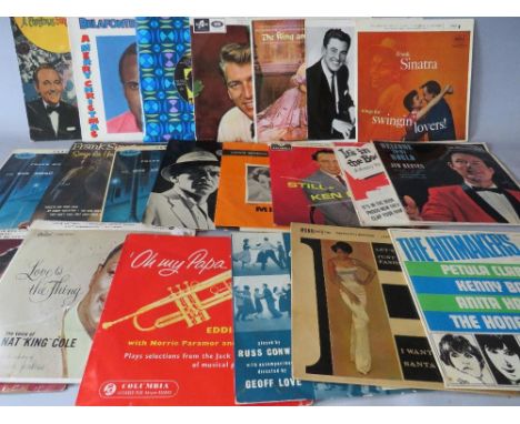 A COLLECTION OF VINTAGE 7" AND EP RECORDS, to include a selection of TV and film theme music, Christmas and childrens music r
