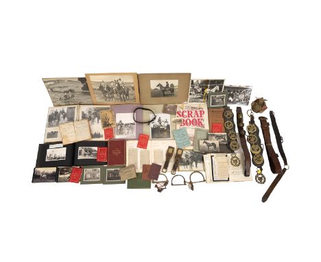 Collection of Hunting and Equestrian photographs, Notes and Other Items. Most early-mid 20th century.