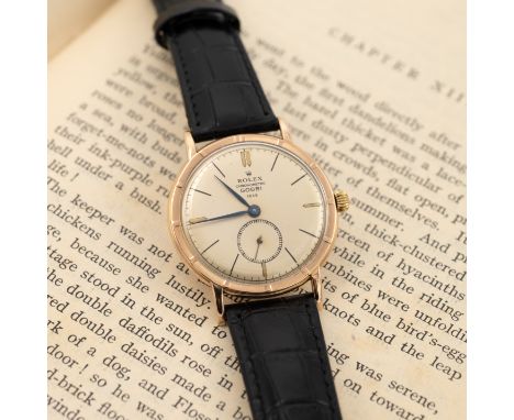 Rolex 1950 Metropolitan Gobbi 18ct pink gold gent's chronometer wristwatch, manual wind, timed 6 positions, 18 jewel, 35mm di
