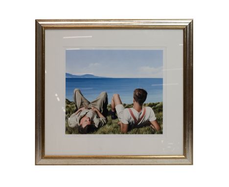 After Ross Watson (born 1962) - Two Soldiers, red Braces, lithograph printed in colours, signed by the artist in pencil and n