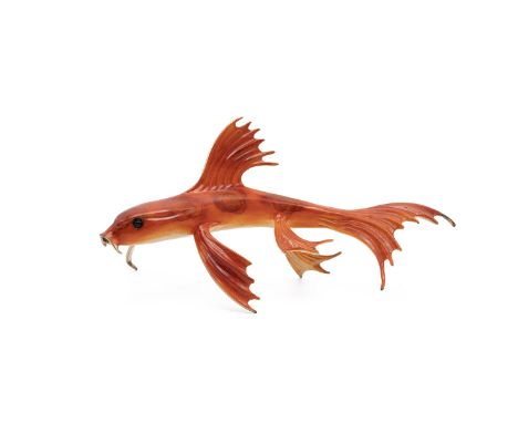 Tim Cotterill (b.1950) 'Big Fins' a limited edition enamelled bronze Koi carp, c2003, numbered 17/2000. L 23cm, H 11.5cm, W 1