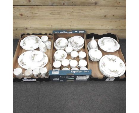 A Staffordshire Berkshire bone china tea and dinner service and commemorative mugs