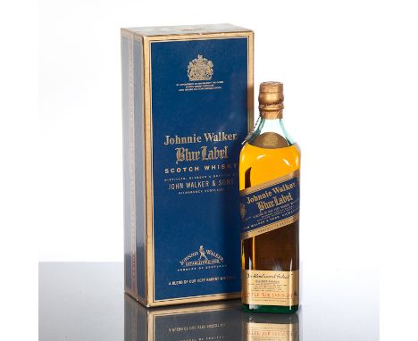 JOHNNIE WALKER BLUE LABEL  Blended Scotch Whisky. For Ecuadorian market. Bottle No. K18539JW. 75cl, 43% volume, in presentati