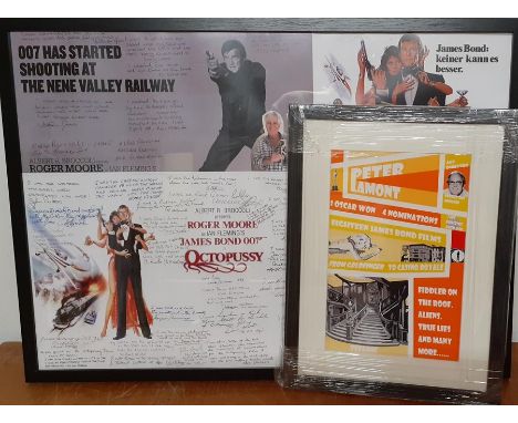 A pair of prints (photocopy), commemorating some of Peter Lamont achievements as well as some some signed (also printed) dedi