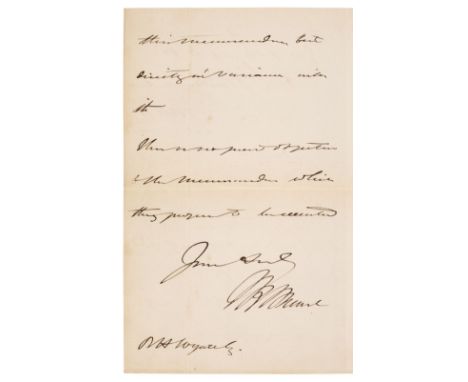 * Brunel (Isambard Kingdom, 1806-1859). British civil engineer and mechanical engineer. Autograph Letter Signed, 'I. K. Brune