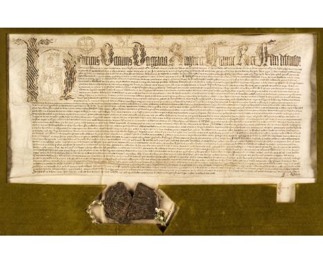 * Henry VIII Letters Patent. Vellum deed in Latin relating to lands in Hemel Hempstead, Hertfordshire; Westminster, 12 May 15