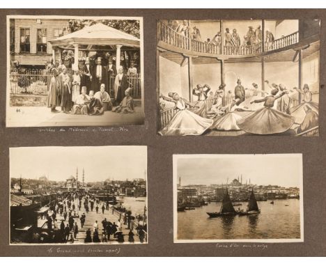 * Constantinople. An album containing approximately 90 photographs of a visit to Constantinople by a French family in 1913, g