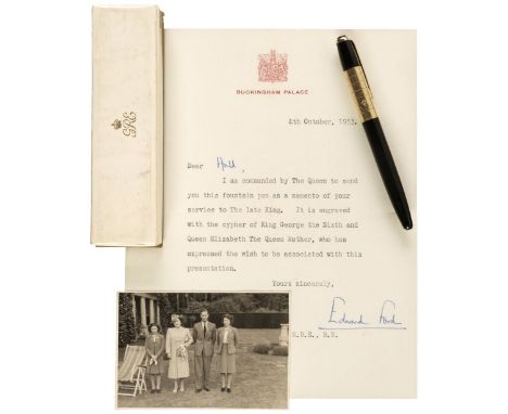 * George VI (Albert Frederick Arthur George, 1895-1952). King of the United Kingdom, 1936-52. A presentation fountain pen by 