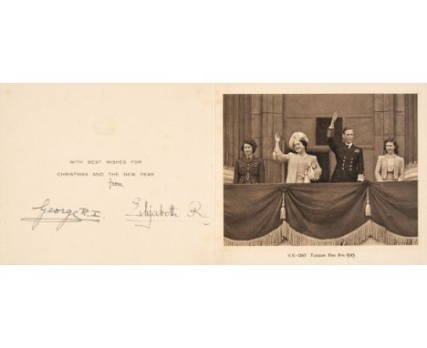 * George VI (1895-1952). King of the United Kingdom 1936-52 &amp; Elizabeth (1900-2002), Queen Consort, the Queen Mother. Chr