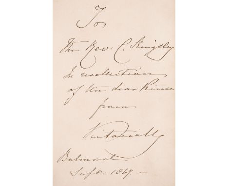 Victoria (Queen of Great Britain and Ireland, 1837-1901). The Early Years His Royal Highness The Prince Consort, compiled und