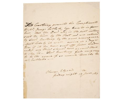 * Courtenay (William ‘Kitty’, 1768-1835). 9th Earl of Devon, infamous lover of writer and art collector William Beckford. Aut