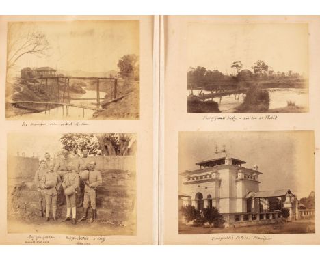* India. The North East Frontier of India. Manipur Expedition, April &amp; May 1891 [so titled on front endpaper], an album c