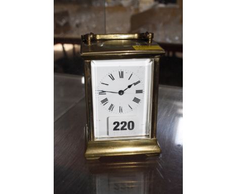 A late 19th French brass carriage clock. £50-70