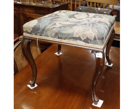 A 19th Century Rococo revival mahogany and tapestry covered stool £60-90