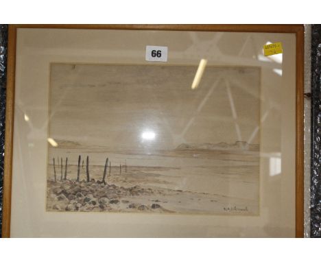After John Hopper 'Psyche' Engraving 27cm x 20cm; W. A. Bettesworth Coastal scene Watercolour Signed lower right 21cm x 30cm;