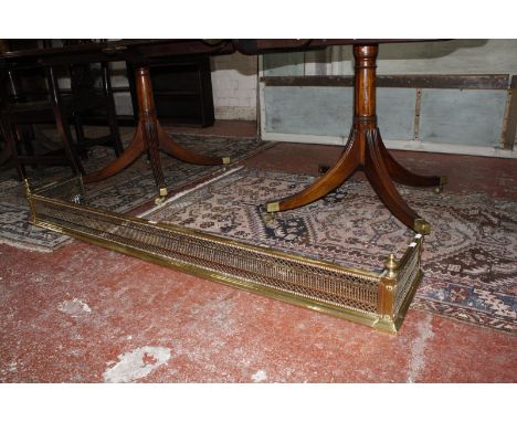 A 19th Century pierced brass fender. 156cm internal width. £60-80