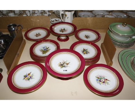 A Royal Worcester part dessert service decorated with heather £60-80