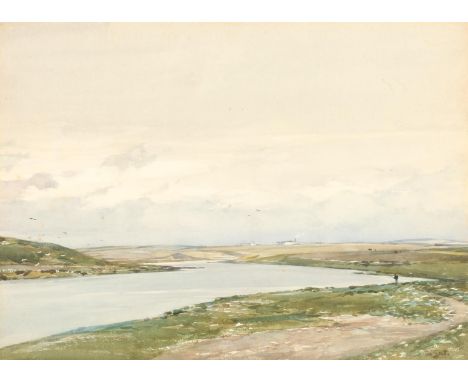 TOM SCOTT RSA (Scottish 1854-1927)  The River Wick, Caithness  Watercolour painting, signed lower right, 26cm x 36cm, frame 4