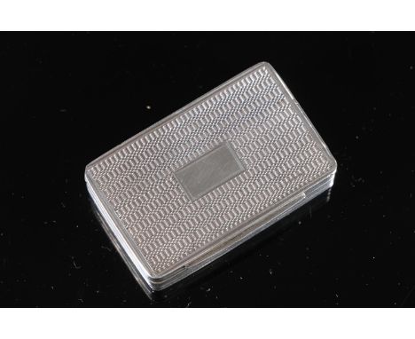 Georgian antique parcel gilt silver snuff box of rectangular form with engine turned top and bottom surface and reeded sides,