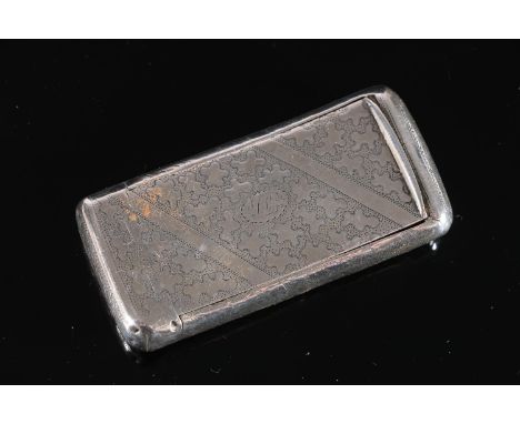 Georgian antique parcel gilt silver pocket snuff box of slightly curved form, by Joseph Willmore, Birmingham 1806, 7cm long, 