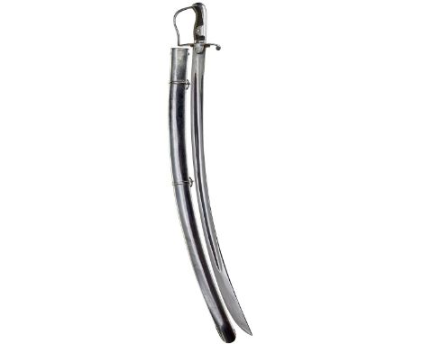 A 1796 PATTERN LIGHT CAVALRY NCO'S SWORD, 84cm curved blade by GILL, regulation steel stirrup hilt, ribbed leather grip, cont