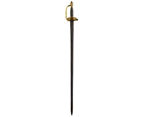 A 1796 PATTERN INFANTRY OFFICER'S SWORD OF THE ALDERLEY VOLUNTEERS, 80.75cm blade decorated with scrolling foliage, a stand o