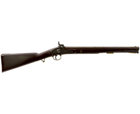 A RARE .650 CALIBRE PERCUSSION EAST INDIA COMPANY CAVALRY CARBINE TO THE THIRD PUNJAB CAVALRY REGIMENT, 20inch sighted damasc