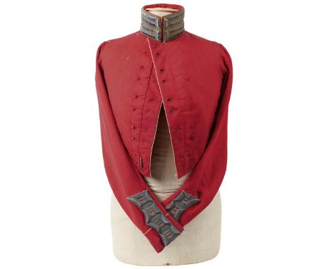 A BRITISH INFANTRY OFFICER'S 1829 PATTERN FULL DRESS COATEE. The coatee of standard format has red facings (33rd 53rd &amp; 7