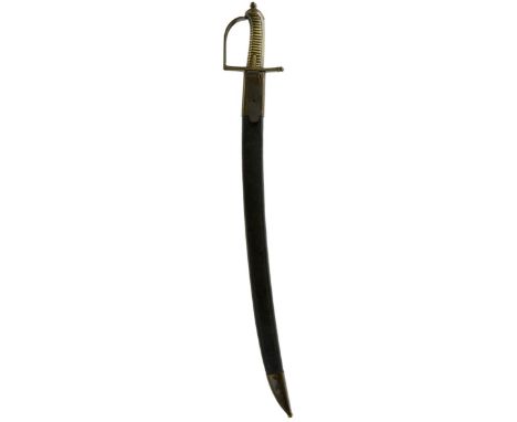 A FRENCH MODEL 1767 GRENADIERS SIDEARM, 59.5cm curved blade, regulation two-piece cast brass hilt with D-shaped knuckle guard